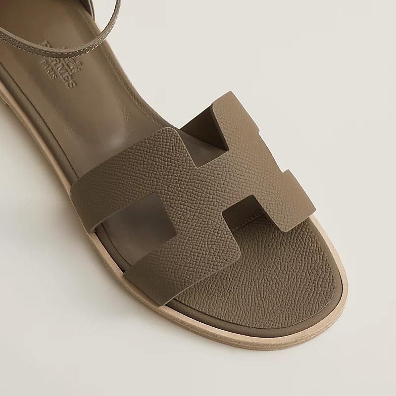 Giày Hermes Santorini Sandal Nữ Nâu